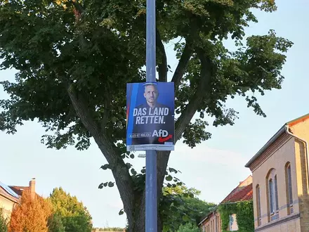 Wahlplakat vor der Landtagswahl in Sachsen-Anhalt (Archiv) - Foto: via dts Nachrichtenagentur