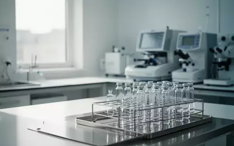 Modernes medizinisches Labor mit sterilen Arbeitsflächen und Laborgeräten in einer minimalistischen Umgebung. - Foto: über boerse-global.de