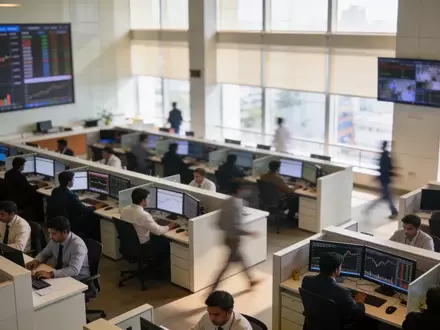 Moderne Handelsplattform in einem indischen Finanzzentrum mit Fokus auf professionelle Arbeitsumgebungen. - Foto: über boerse-global.de