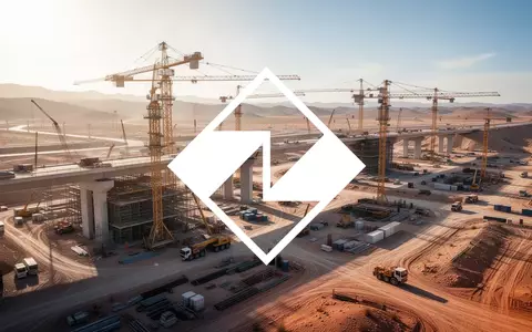 Moderne Großbaustelle für Infrastrukturprojekte in einer sonnigen, weitläufigen Landschaft als Symbol für Bauinvestitionen. - Foto: über boerse-global.de