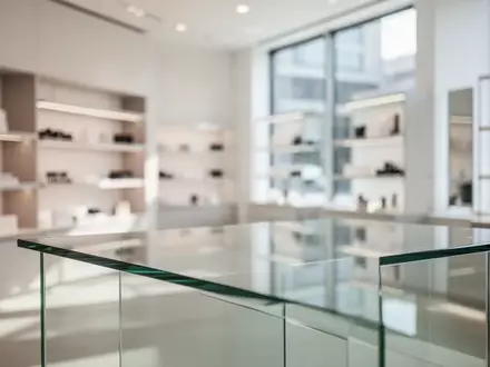 Ein minimalistisches, modernes Ladengeschäft mit unscharfen Regalen und hellem Tageslicht. - Foto: über boerse-global.de