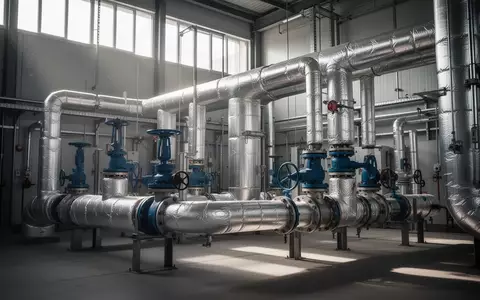 Moderne Fernwärme-Infrastruktur mit isolierten Rohrleitungen und Ventilen in einer technischen Anlage. - Foto: über boerse-global.de
