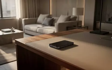 Ein unbenutztes Smartphone liegt auf einem modernen Schreibtisch in einem hellen, minimalistisch eingerichteten Raum. - Foto: über boerse-global.de