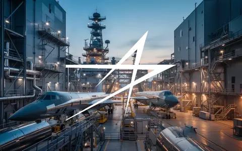 Abstrakte Darstellung einer modernen Luft- und Raumfahrt-Produktionsstätte mit Fokus auf technologische Präzision. - Foto: über boerse-global.de