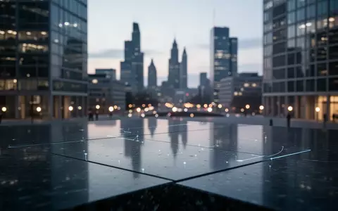 Moderne urbane Finanzarchitektur bei Dämmerung, die Stabilität und europäische digitale Infrastruktur symbolisiert. - Foto: über boerse-global.de