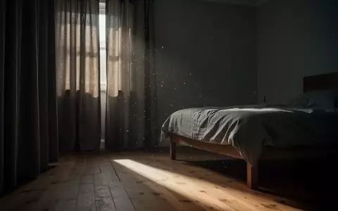 Ein ruhig und abgedunkelt wirkendes Schlafzimmer bei Tageslicht, das die Atmosphäre von Isolation und Ruhe bei chronischer Erkrankung symbolisiert. - Foto: über boerse-global.de