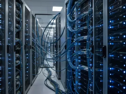 Moderne Serverräume in einem Krankenhaus zur Vernetzung medizinischer Daten. - Foto: über boerse-global.de