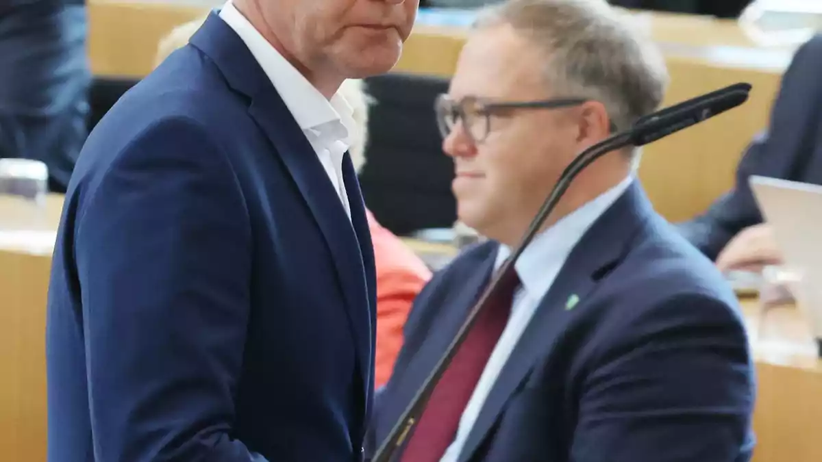Es war bereits der zweite Misstrauensantrag der AfD gegen Thüringens Ministerpräsidenten Mario Voigt in diesem Jahr. - Bild: Bodo Schackow/dpa