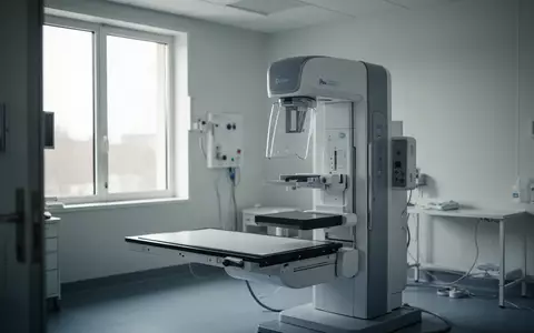 Modernes Mammografiegerät in einem sterilen, hellen Untersuchungsraum einer medizinischen Einrichtung. - Foto: über boerse-global.de