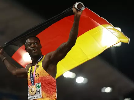 Owen Ansah kämpft gegen eine Dopingsperre. (Archivbild) - Foto: Morgan Harlow/AP/dpa