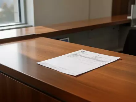 Ein leeres Überweisungsformular liegt auf einem Schreibtisch in einer Bankfiliale. - Foto: über boerse-global.de