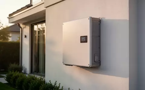 Ein modulares Heimspeichersystem für Solarenergie an einer modernen Hauswand bei natürlichem Tageslicht. - Foto: über boerse-global.de