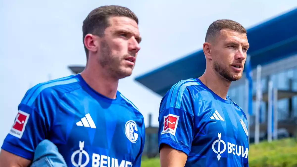 Zwei Hoffnungsträger: Robin Gosens (l) und Edin Dzeko. (Archivbild) - Bild: David Inderlied/dpa