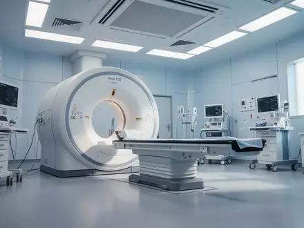 Ein hochmodernes, steriles Herzkatheterlabor mit einem 1,5-Tesla-MRT-Gerät in einer klinischen Umgebung. - Foto: über boerse-global.de