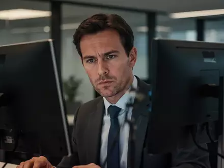 Ein konzentrierter Finanzanalyst in einem modernen Büro vor einem Bildschirm, Fokus auf die professionelle Atmosphäre. - Foto: über boerse-global.de