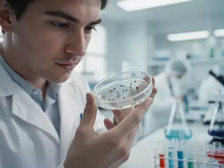 Wissenschaftler in einem modernen Labor bei der medizinischen Krebsforschung - Foto: über boerse-global.de