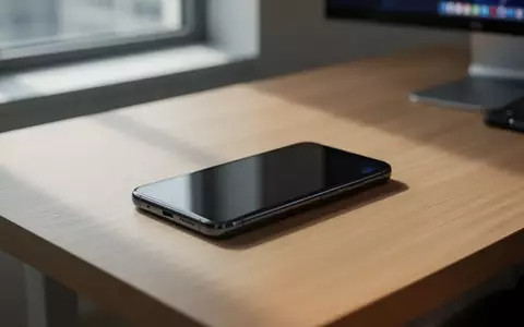 Ein modernes Smartphone liegt auf einem minimalistischen Schreibtisch in einem hellen Büro, der Bildschirm ist dunkel. - Foto: über boerse-global.de