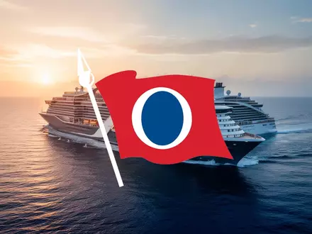 Ein modernes LNG-Kreuzfahrtschiff auf offener See bei Sonnenuntergang. - Foto: über boerse-global.de