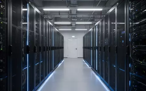 Modernes Rechenzentrum mit serverracks und blauer Beleuchtung in einer südkoreanischen Forschungseinrichtung. - Foto: über boerse-global.de