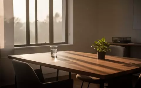 Minimalistischer Arbeitsplatz in einem hellen Raum bei natürlichem Morgenlicht, der Ruhe und Fokus ausstrahlt. - Foto: über boerse-global.de