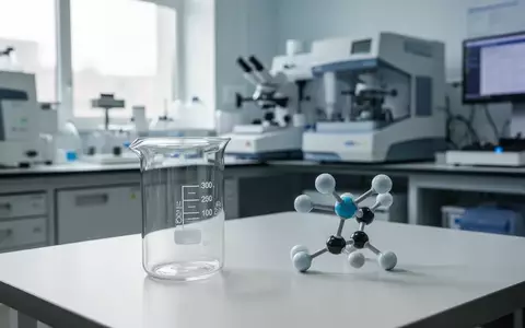 Modernes Laborumfeld mit medizinischer Analyseausrüstung und einem Molekülmodell auf einem Tisch. - Foto: über boerse-global.de