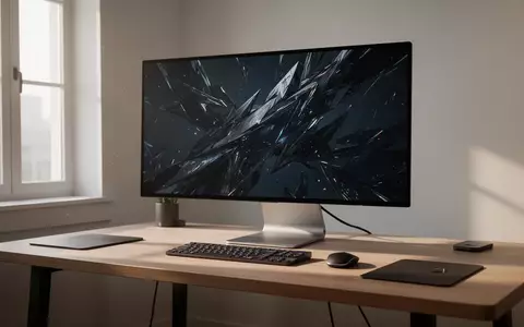 Moderner Arbeitsplatz mit einem eingeschalteten Monitor auf einem minimalistischen Holztisch bei natürlichem Licht. - Foto: über boerse-global.de