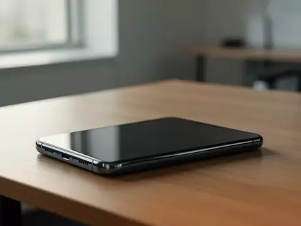 Ein modernes Smartphone auf einem minimalistischen Schreibtisch bei natürlichem Lichteinfall. - Foto: über boerse-global.de