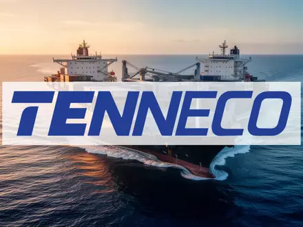 Ein großes Industrieschiff auf dem offenen Meer bei Sonnenuntergang als Symbol für industrielle Logistik. - Foto: über boerse-global.de