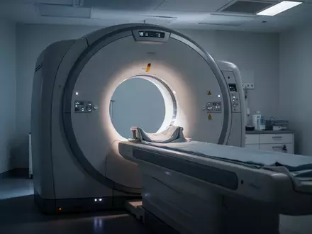 Ein moderner MRT-Scanner in einem klinischen Behandlungsraum. - Foto: über boerse-global.de