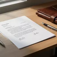 Ein minimalistischer Schreibtisch mit einem leeren Blatt Papier, einem Füllfederhalter und einer Dokumentenmappe. - Foto: über boerse-global.de