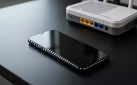 Ein Smartphone liegt auf einem Schreibtisch neben einem Router, während die Datensicherheit bei VPN-Apps thematisiert wird. - Foto: über boerse-global.de