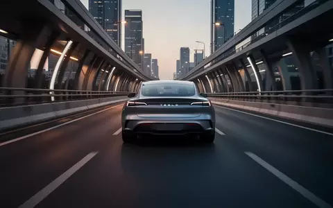 Ein modernes Elektrofahrzeug fährt auf einer urbanen Autobahn bei Dämmerung, Fokus auf die perspektivische Straßenführung. - Foto: über boerse-global.de