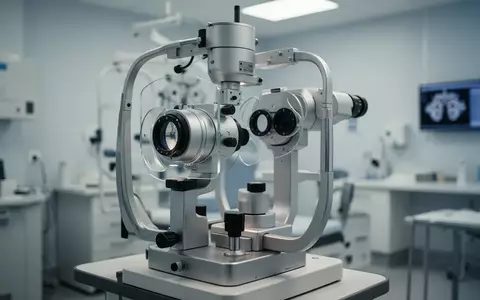 Hochmodernes medizinisches Gerät zur Netzhautaufnahme in einer hellen Klinik. - Foto: über boerse-global.de
