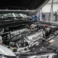 Offener Motorraum eines modernen Diesel-Nutzfahrzeugs in einer professionellen Werkstatt. - Foto: über boerse-global.de