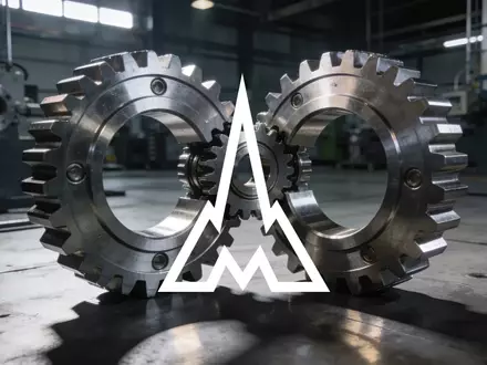 Abstrakte Darstellung industrieller Fertigung und Unternehmensfusion in einem professionellen, modernen Ambiente. - Foto: über boerse-global.de