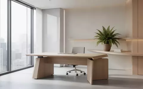 Ein minimalistisches, helles Büro mit einem sauberen Schreibtisch und einer Pflanze, das eine ruhige, professionelle Atmosphäre vermittelt. - Foto: über boerse-global.de