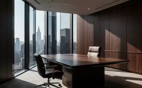 Modernes, leeres Büro einer Anwaltskanzlei mit minimalistischer Einrichtung und natürlichem Lichteinfall. - Foto: über boerse-global.de