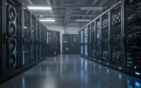 Moderne Serverräume mit leistungsstarken Hardware-Racks und blauer Beleuchtung in einem Rechenzentrum. - Foto: über boerse-global.de