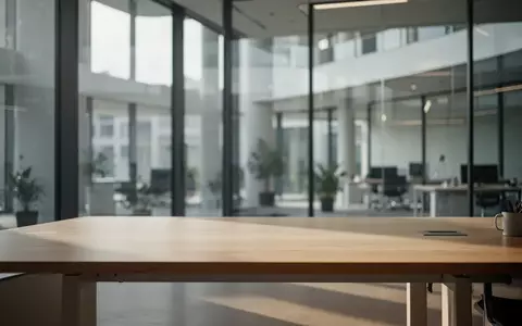 Ein leerer, moderner Büroarbeitsplatz in einem deutschen Unternehmen bei hellem Tageslicht. - Foto: über boerse-global.de