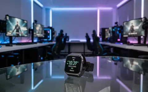Eine moderne Smartwatch auf einem Schreibtisch in einem professionellen E-Sport-Trainingszentrum zur biometrischen Analyse. - Foto: über boerse-global.de