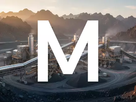 Moderne industrielle Bergbauanlage in einer weiten Gebirgslandschaft bei Sonnenuntergang. - Foto: über boerse-global.de
