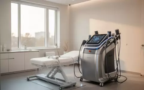 Modernes, technologisch fortschrittliches Gerät zur Muskelstimulation in einem minimalistischen Behandlungsraum. - Foto: über boerse-global.de