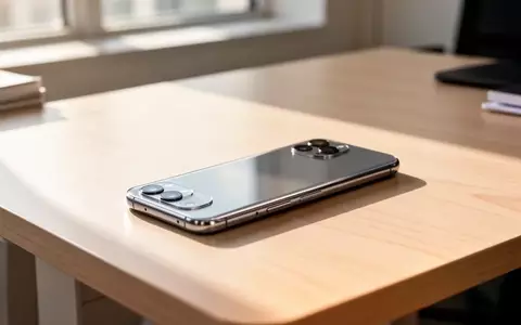 Ein modernes Smartphone liegt mit dem Display nach unten auf einem hellen Holztisch in einem sonnendurchfluteten Büro. - Foto: über boerse-global.de