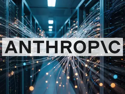 Abstrakte Darstellung einer modernen Serverinfrastruktur mit Fokus auf künstliche Intelligenz und Cybersicherheit. - Foto: über boerse-global.de