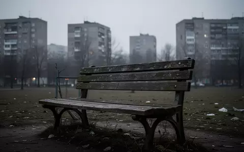 Ein einsamer Parkbank in einer urbanen Umgebung bei grauem Wetter, die ein Gefühl von Isolation und Altersarmut vermittelt. - Foto: über boerse-global.de