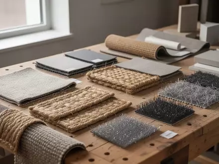 Verschiedene hochwertige Textil- und Materialproben für langlebige Haushaltsgegenstände auf einer Werkbank. - Foto: über boerse-global.de