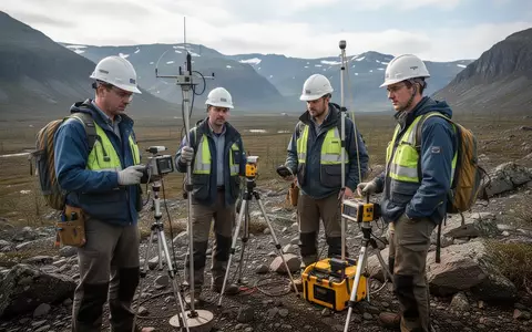Geologen bei der Durchführung von IP-Messungen in einer abgelegenen Naturlandschaft. - Foto: über boerse-global.de