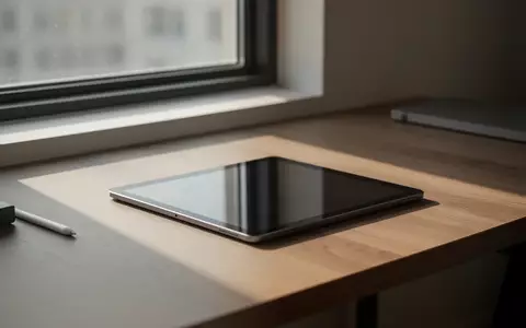 Ein modernes Tablet auf einem Holztisch in einem hellen, minimalistisch eingerichteten Raum. - Foto: über boerse-global.de