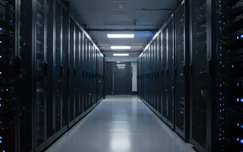 Ein dunkler Serverraum mit metallischen Serverschränken in einer professionellen IT-Umgebung. - Foto: über boerse-global.de