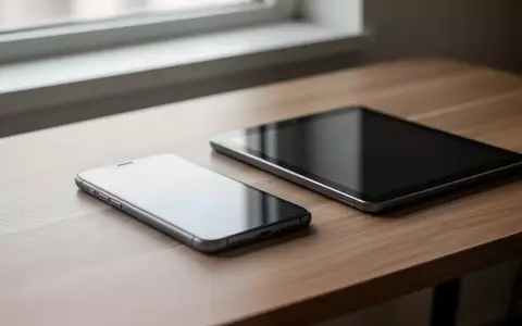 Ein modernes Smartphone und ein Tablet liegen nebeneinander auf einem Holztisch in einer hellen, minimalistischen Umgebung. - Foto: über boerse-global.de